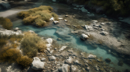 Obraz premium Freshwater landscape. Generative AI