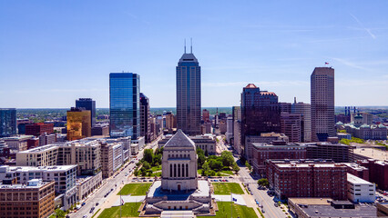 Downtown Indianapolis Skyline Aerial