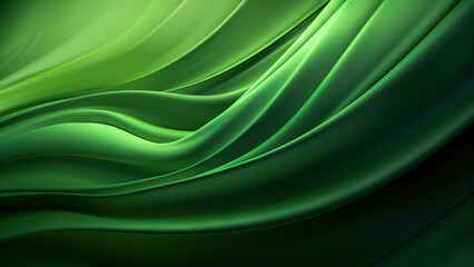 Green Waves Background