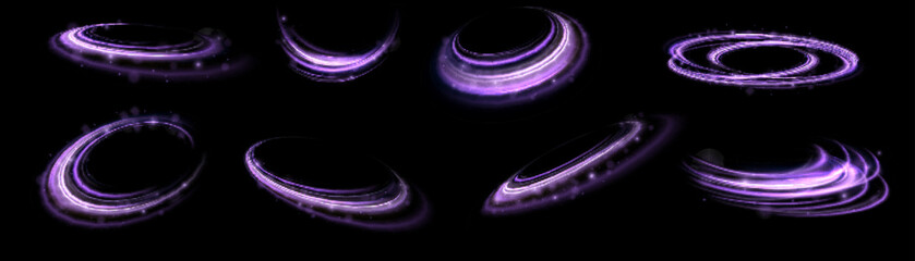 Light purple glowing effect. Glowing white speed lines. Abstract traffic lines on the road. Light dust trail wave, fire path trace line, car headlights, optical fiber and filament curve swirl png.