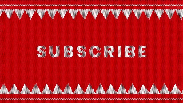 animated subscribe button on knitting pattern