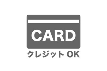 クレジットカード支払い可能を示すモノクロのアイコン
