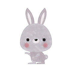 Fototapeta na wymiar Cute rabbit animal watercolor style on a white background llustration vector
