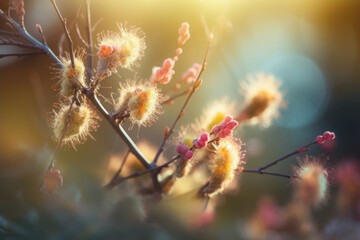Springtime Floral Bokeh Background