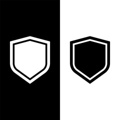 black and white shield icon
