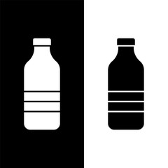 black and white water bottle icon