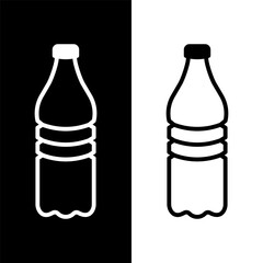 black and white water bottle icon