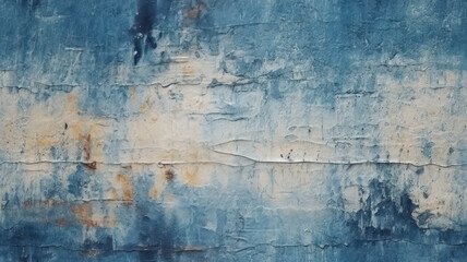 Obraz premium Old concrete wall with grainy texture in blue