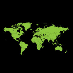 Fototapeta na wymiar World map flat vector design