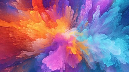 Fototapeta na wymiar Colorful background, orange, blue, abstract art, explosive, high-speed synchronized. Generative AI