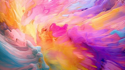 Colorful abstract background with light and color effects, dreamlike composition, colorful explosions, high-speed synchronization. Generative AI