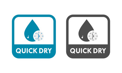 Quick dry design logo template illustration