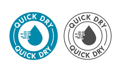 Quick dry design logo template illustration