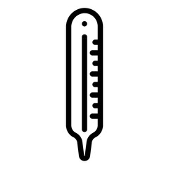 Thermometer icon for measuring hot and cold temperatures
