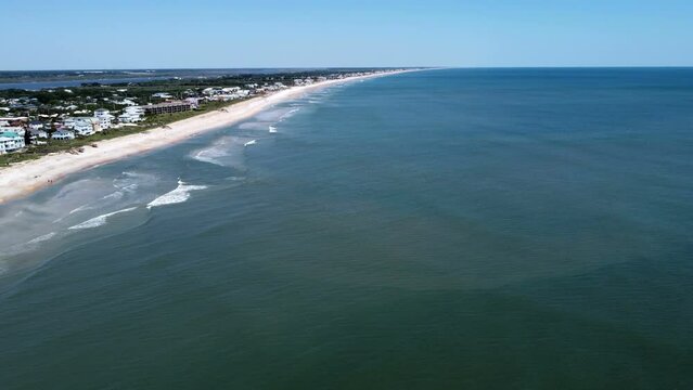 Static shot of Vilano beach Florida drone clip