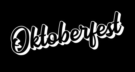 Hand sketched Oktoberfest word as header or logo. Vector illustration of Munich´s beer festival, Octoberfest. Drawn lettering for poster, banner, invitation. 