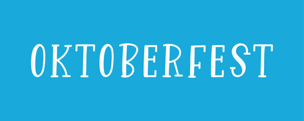 Hand sketched Oktoberfest word as header or logo. Vector illustration of Munich´s beer festival, Octoberfest. Drawn lettering for poster, banner, invitation. 