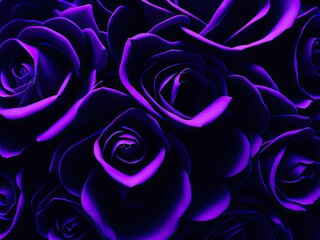 Purple roses background. ai generative