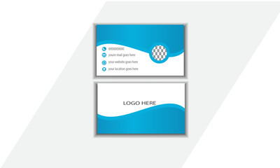 Modern geometric business card inspiration design  template,   professional elegant visiting inspiration.double sided Clean Layout 