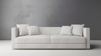 Modern white alcantara sofa for true luxury into a stylish living room, you want a couch like this at the end of every working day. Generative AI Technology 