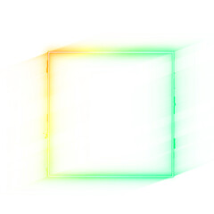 Gradient neon border square cyber frame