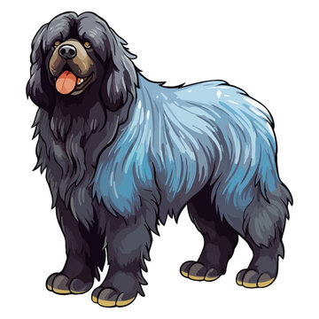 recommend clip art: Colorful Newfoundland Dog, Newfoundland Portrait, Dog Sticker Clip art, Dog Lover design