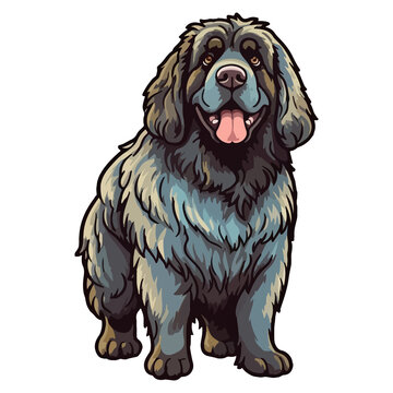 recommend clip art: Colorful Newfoundland Dog, Newfoundland Portrait, Dog Sticker Clip art, Dog Lover design