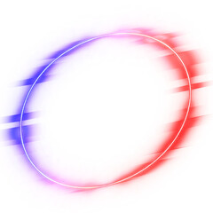 Gradient oblique circle colorful bright neon border