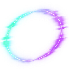 Gradient oblique circle colorful bright neon border