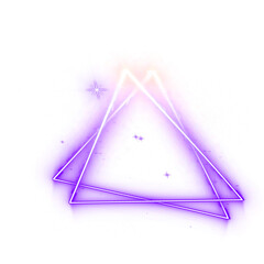 Fault triangle gradient colorful bright neon border