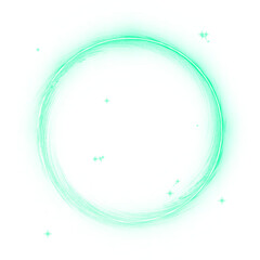 Circle colorful bright neon border