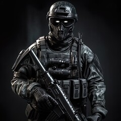 Naklejka premium KI Generierter Soldat