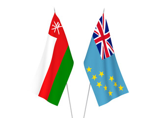 Tuvalu and Sultanate of Oman flags