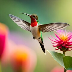 hummingbird in flight, Generative Ai