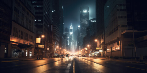 Fototapeta na wymiar night traffic in the city street