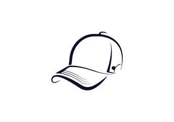 Outdoor cap logo design vector template