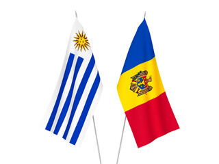 Oriental Republic of Uruguay and Moldova flags