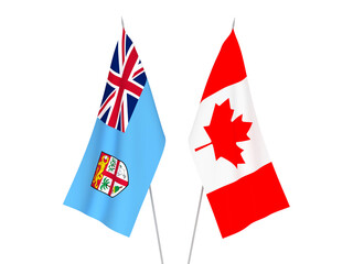Republic of Fiji and Canada flags
