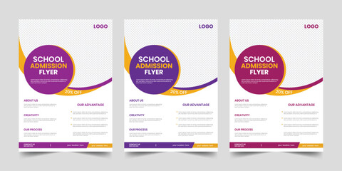 Kids new year school admission popular flyer and poster template
