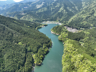 愛媛県四国中央市　金砂湖の風景