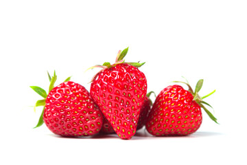 Strawberry isolated on white background. fresh red strawberry