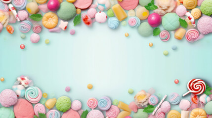 Candy Border: Sweet Copy Space