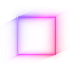 Gradient square colorful bright neon border