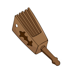 Saqpan Kazakh traditional folk musiacal instrument. Sakpan Vector illustration