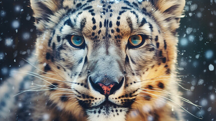 Obraz premium close up portrait of a leopard