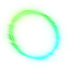 Gradient oblique circle colorful bright neon border