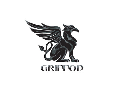 griffin logo design vector isolated