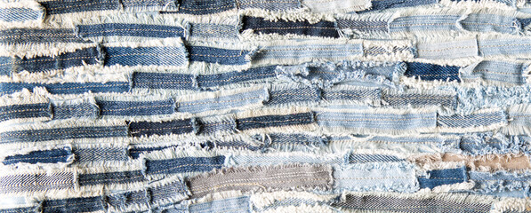 denim patches, japanese boro embroidery technique