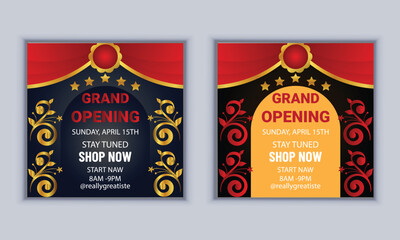 Grand opening design vector template