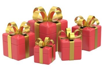 3D gift box. 3D illustration.